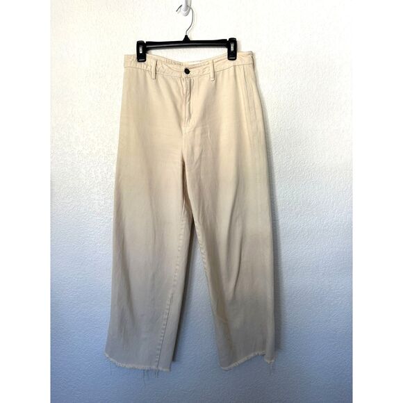 Carly Jean Los Angeles Jaymee Stone Vintage Wide Leg Jeans in Natural Size 9 - Picture 4 of 12